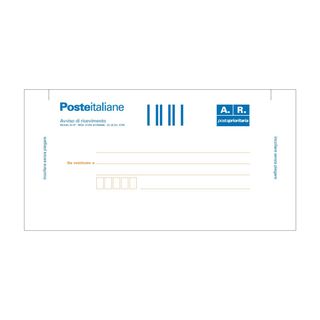 Cartolina raccomandata A/R - con adesivo rimovibile - 10 x 20cm - Edipro - conf…