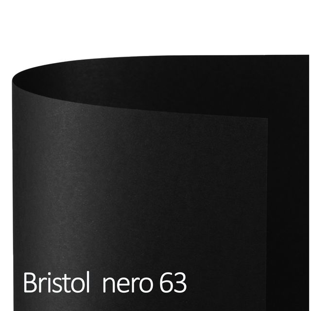 Cartoncino Bristol Color - 70 x 100 cm - 200 gr - nero 63 - Favini - conf. 10 p…