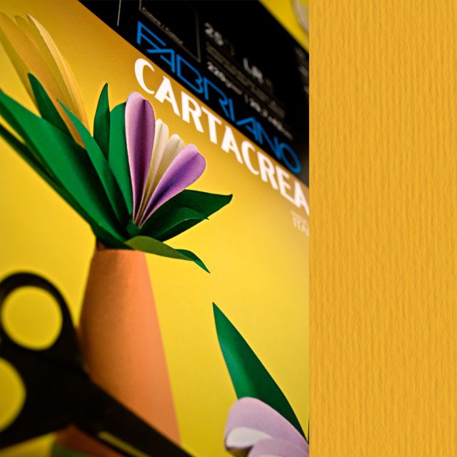 Cartoncino CartaCrea - 35 x 50 cm - 220 gr - avana - Fabriano - blister 10 fogli